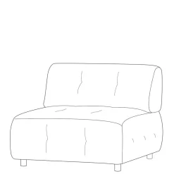 90 cm breites Modulsofa Element Luoton