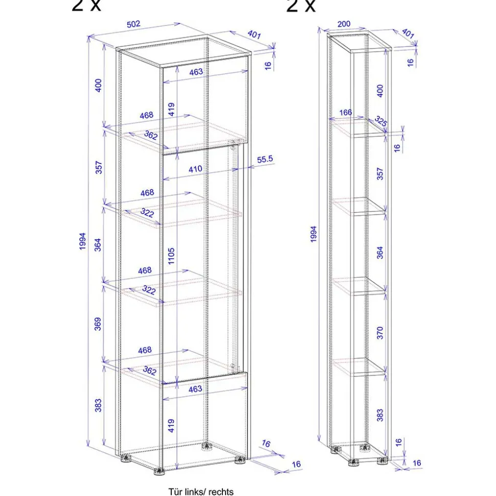 Aktenschrank 4teilig Rascian