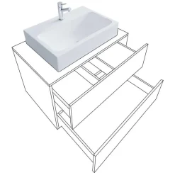 Badezimmermöbelset weiß modern Lorencia