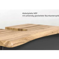 Badmöbel Set Dunkelgrau Pegruan