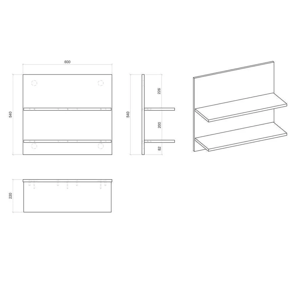 Bett Hängeregal Studiana