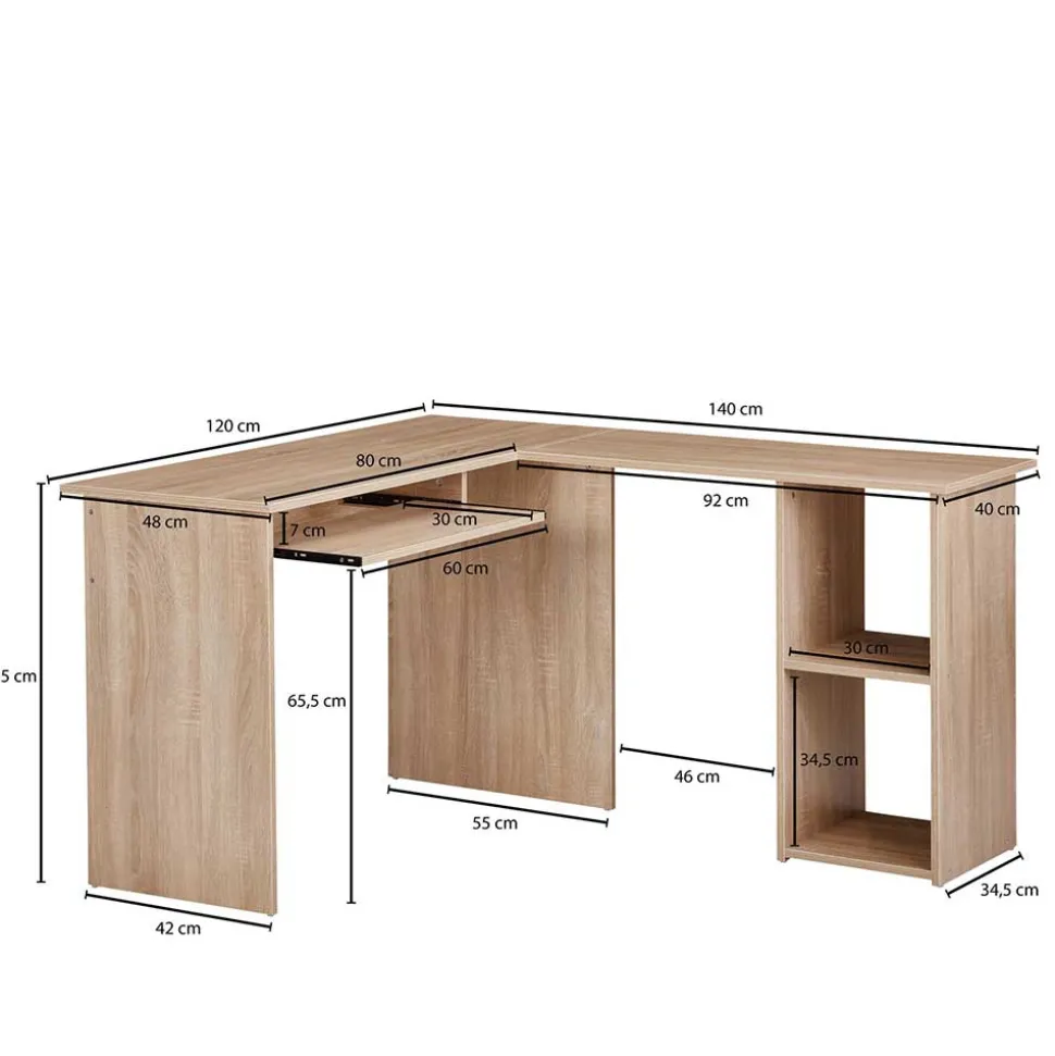 Computereckschreibtisch Vilas