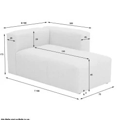 Couch Modul Recamiere Felictia