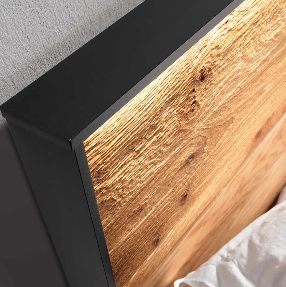 Doppel Bett Wildeiche Scoddo