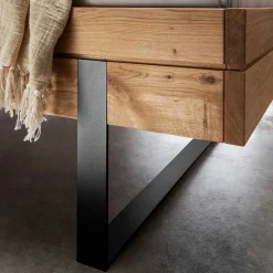 Doppel Bett Wildeiche Scoddo