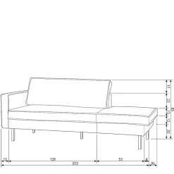 Dreier Sofa Roger
