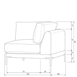 Eckelement Modul Sofa Duffy