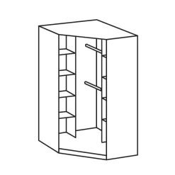 Eckkleiderschrank Letla