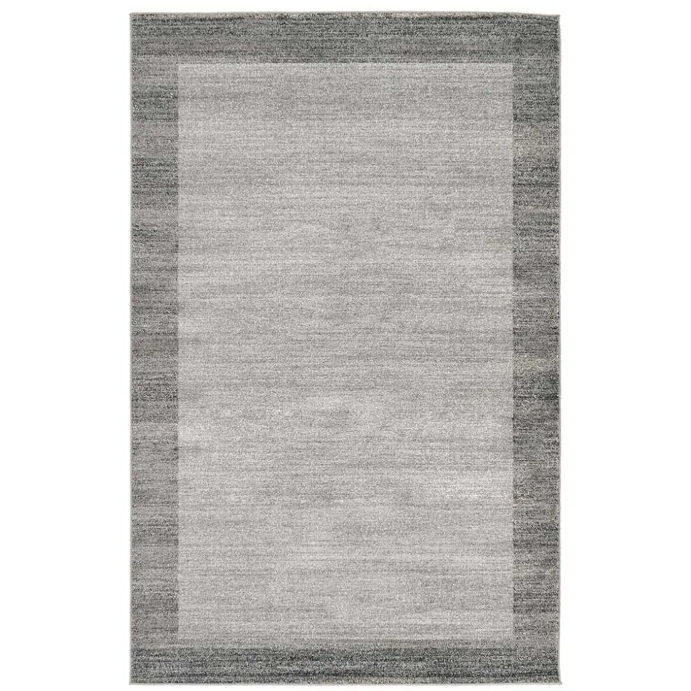 Grauer Kurzflor Teppich Grandios
