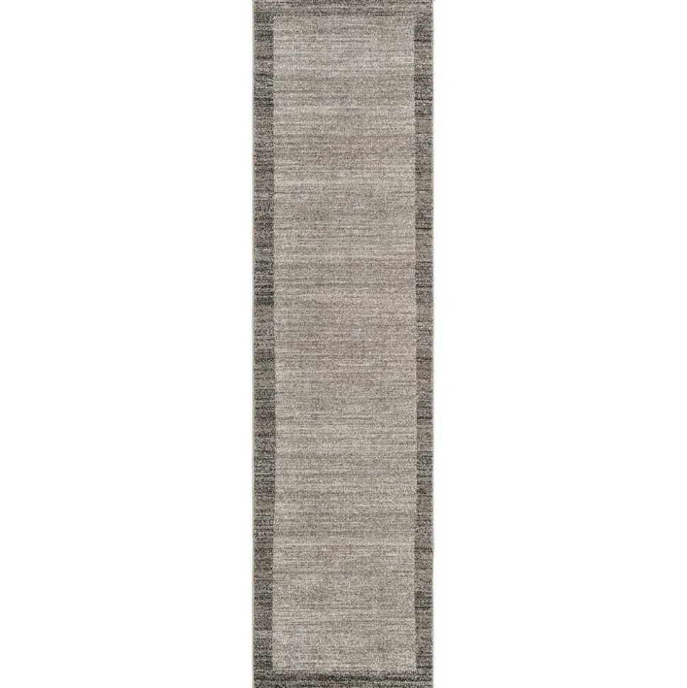 Grauer Kurzflor Teppich Grandios