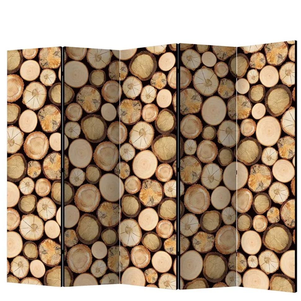 Holzoptik Paravent Albin