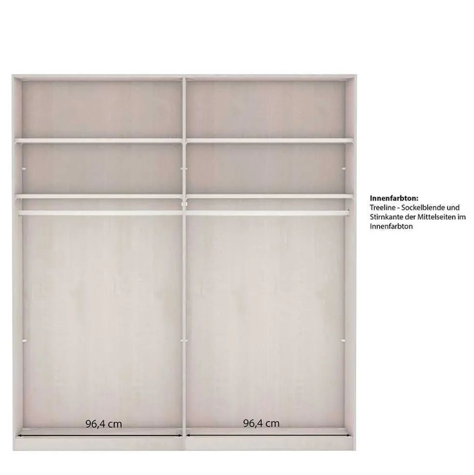 Kleiderschrank 2 Schiebetüren Hierro