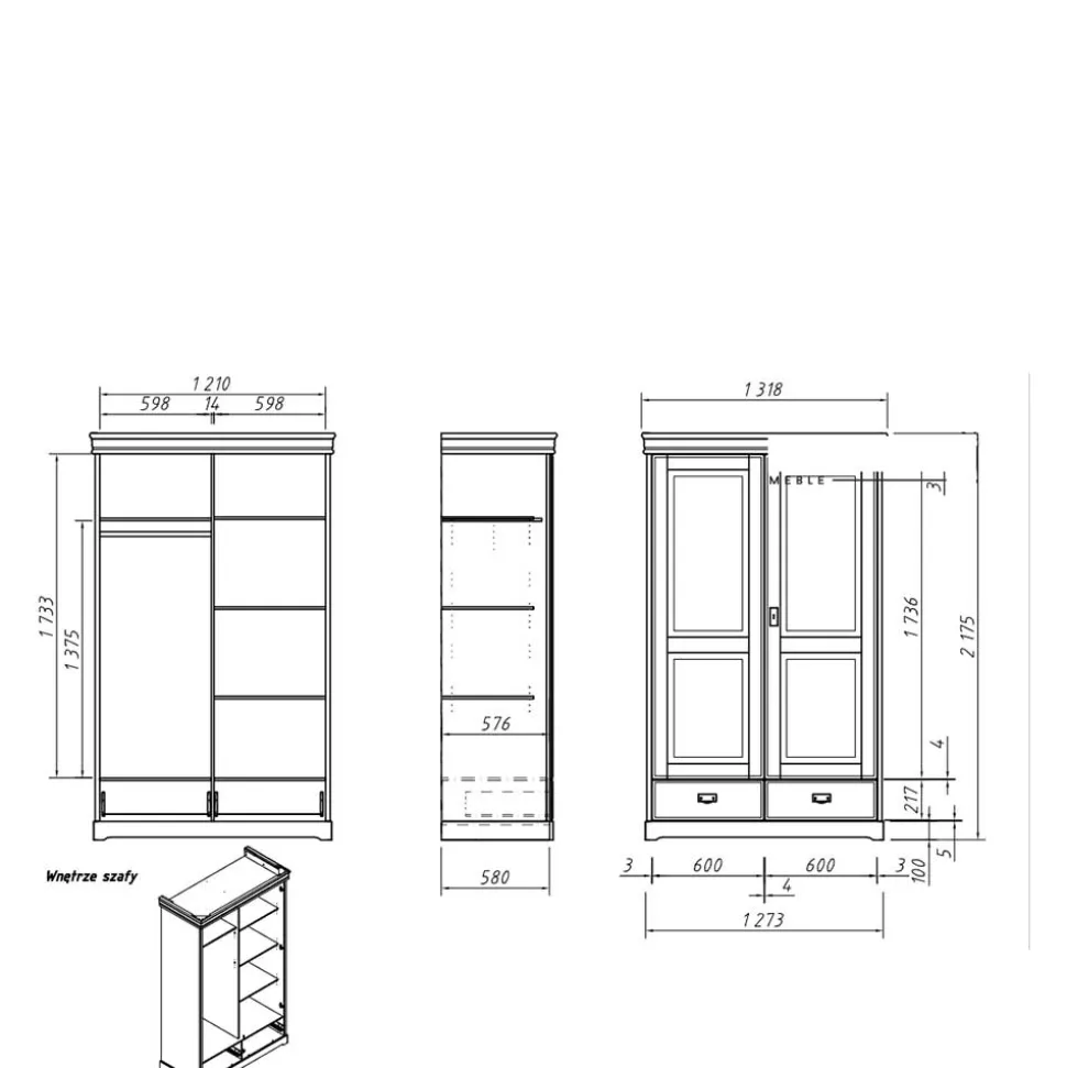 Schlafzimmerschrank Limita