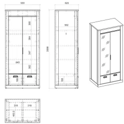 Schlafzimmerschrank Studiana