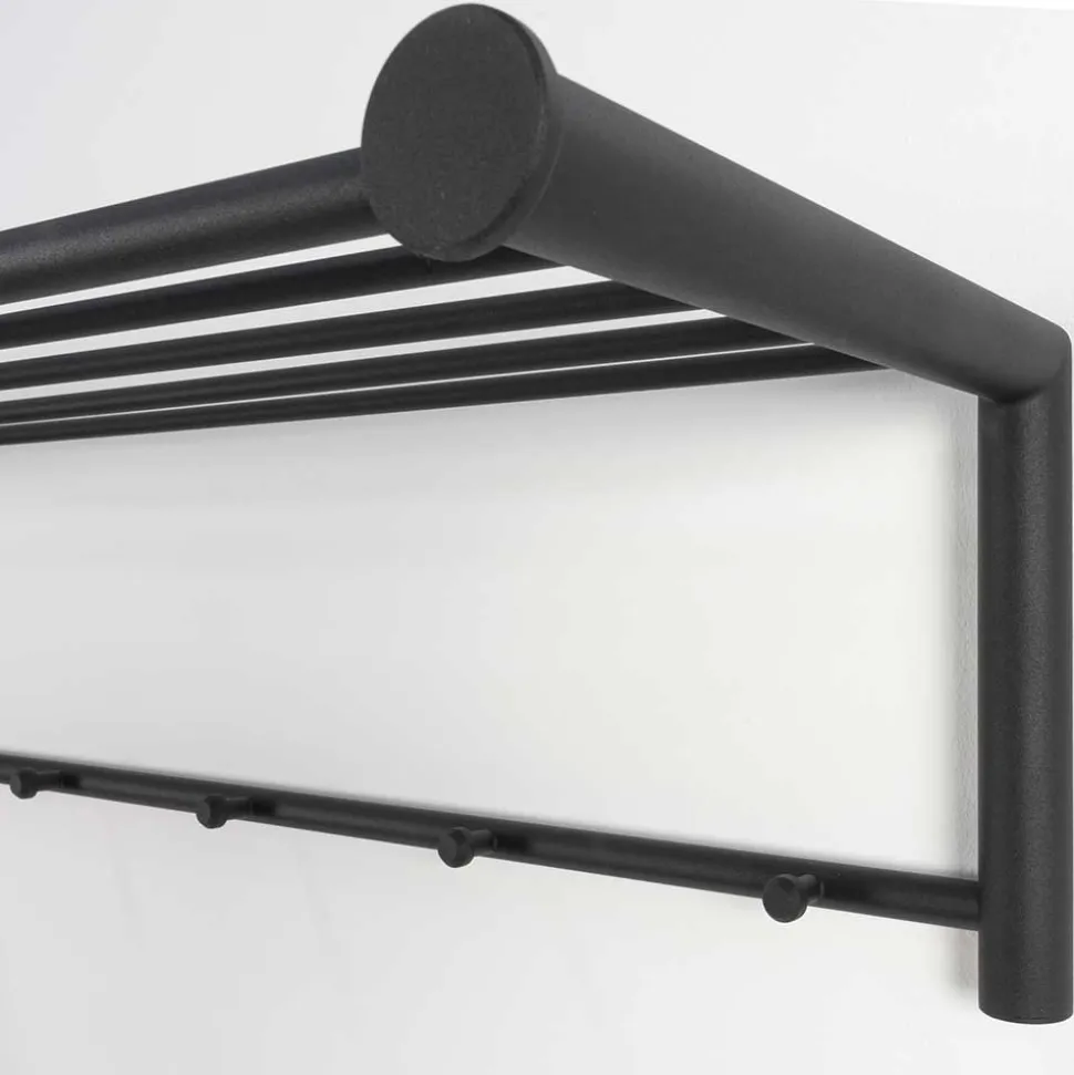 Schwarze Wandgarderobe Agruma