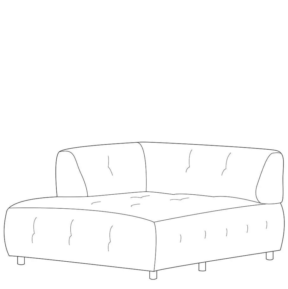 Sofa Element links hellgrau Ajama