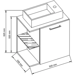 Waschtischschrank Pseidoca
