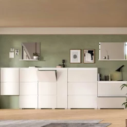 Weißer Garderobenschuhschrank Filicudio