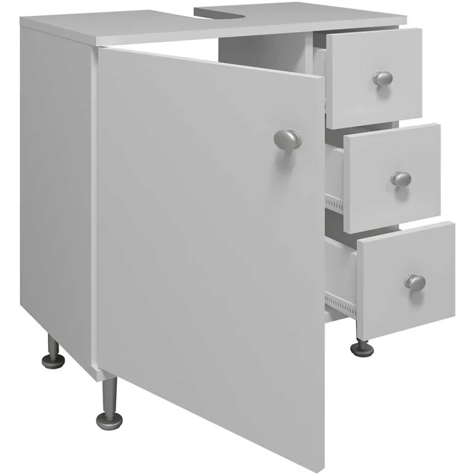 Weißer Waschbeckenschrank Osmin