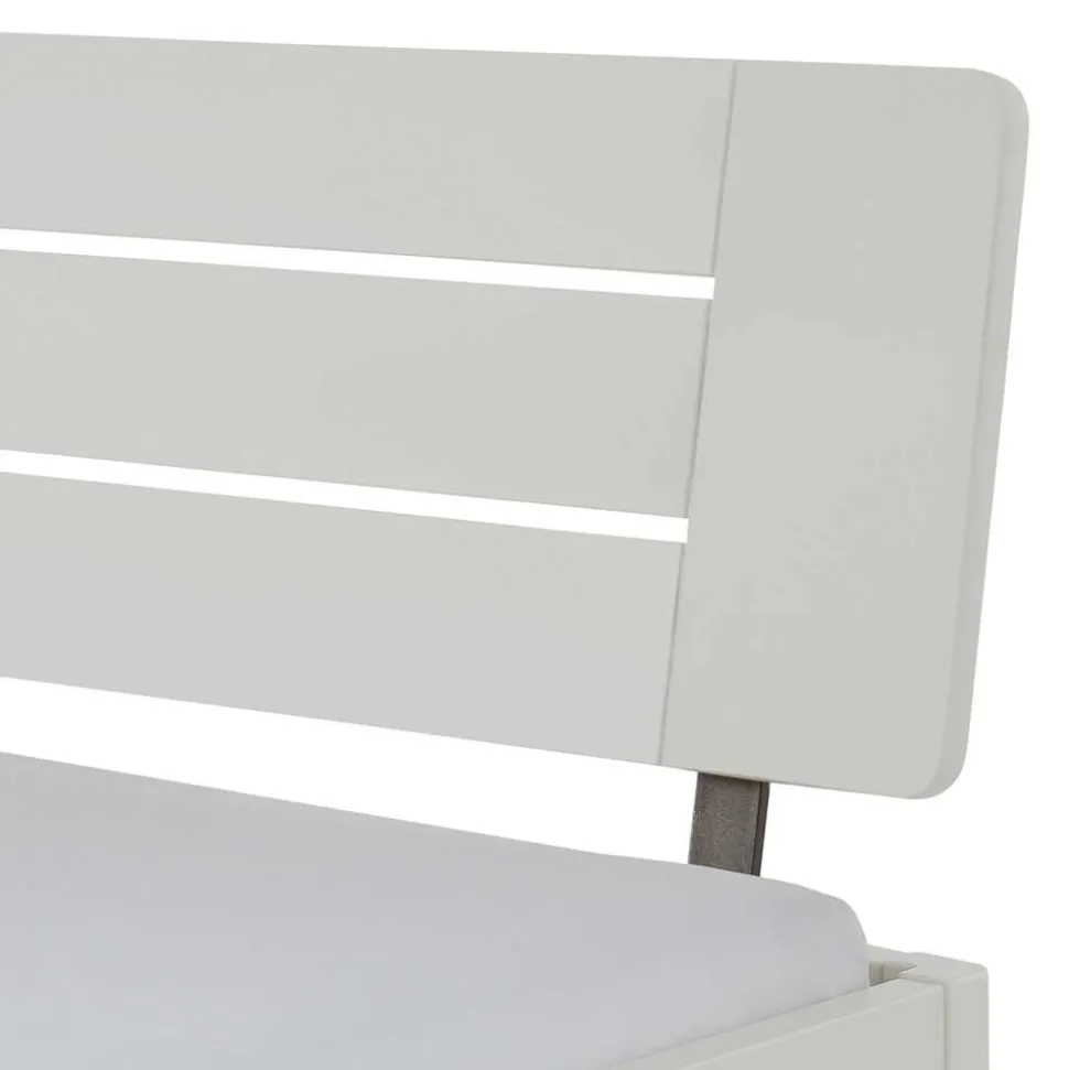 Weißes Bett 140x200 cm Zonga