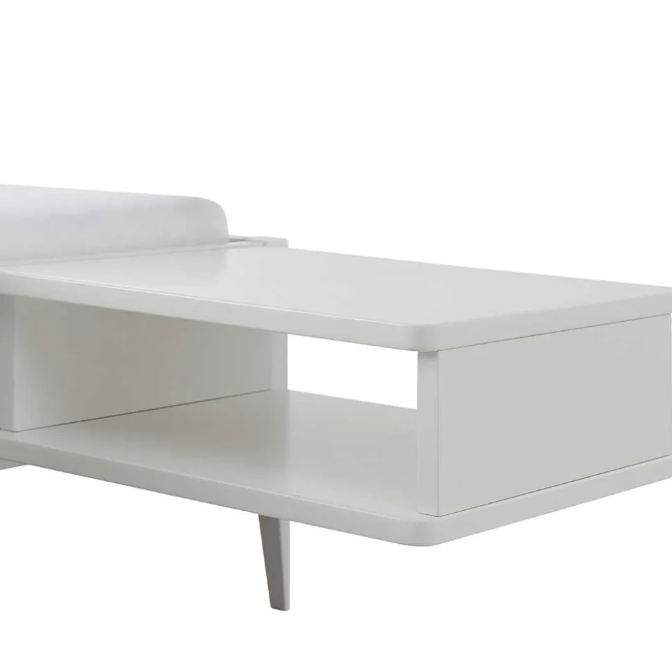 Weißes Bett 140x200 cm Zonga