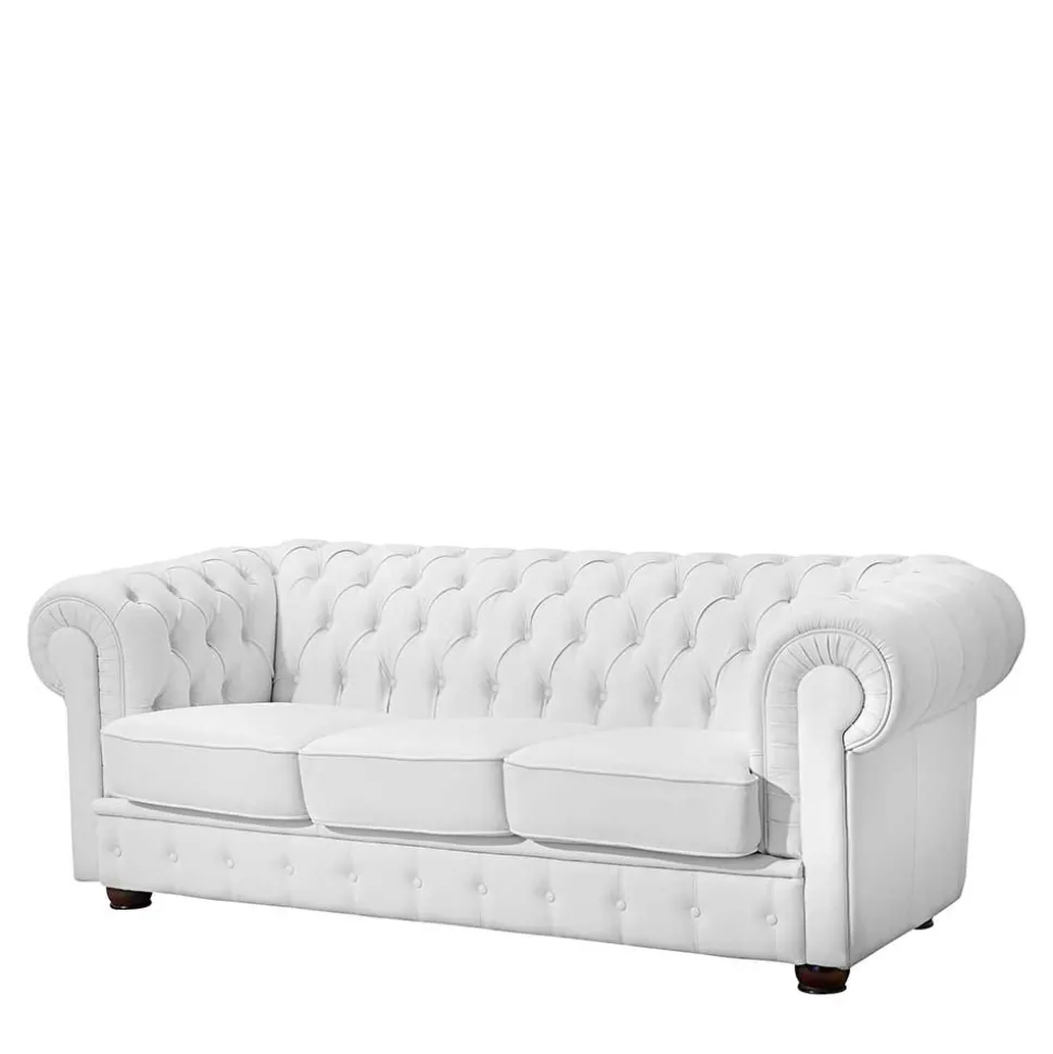 Weißes Chesterfield Sofa Jymm