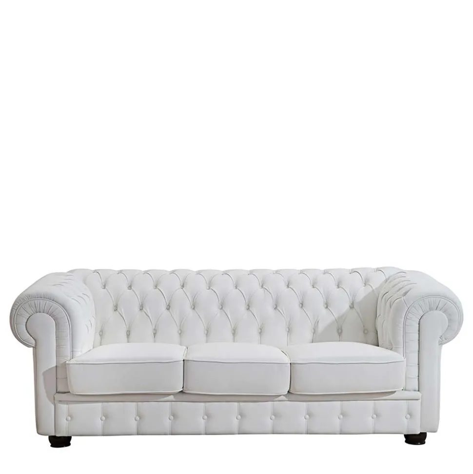 Weißes Chesterfield Sofa Jymm