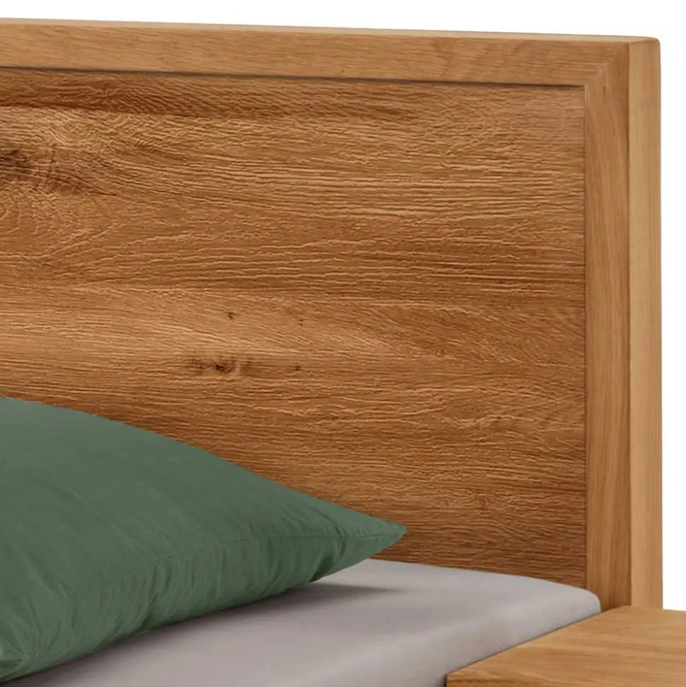Wildeiche Doppelbett massiv Snoba