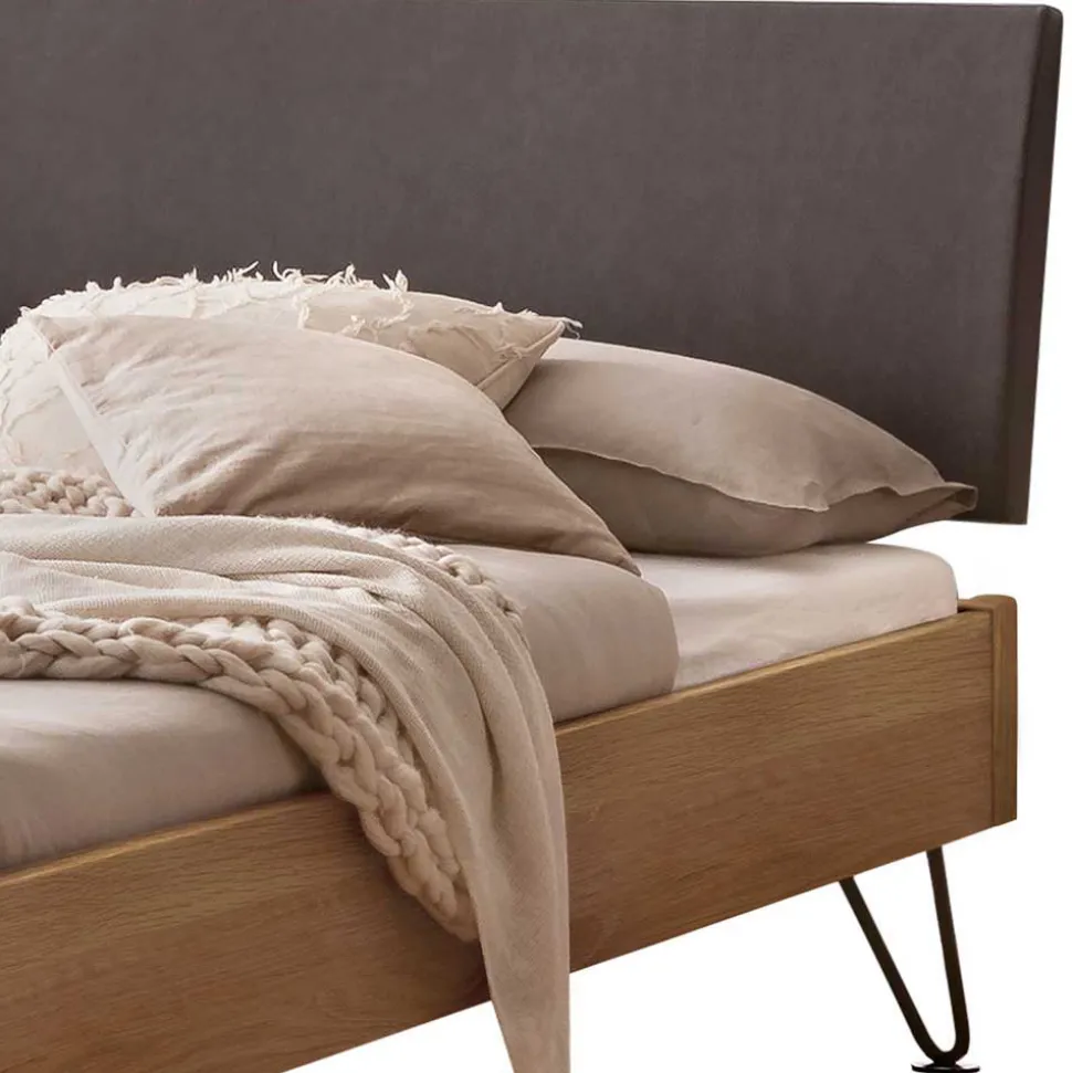 Wildeiche Doppelbett modern Viko