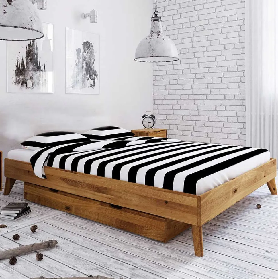 Wildeiche Futonbett Vinial