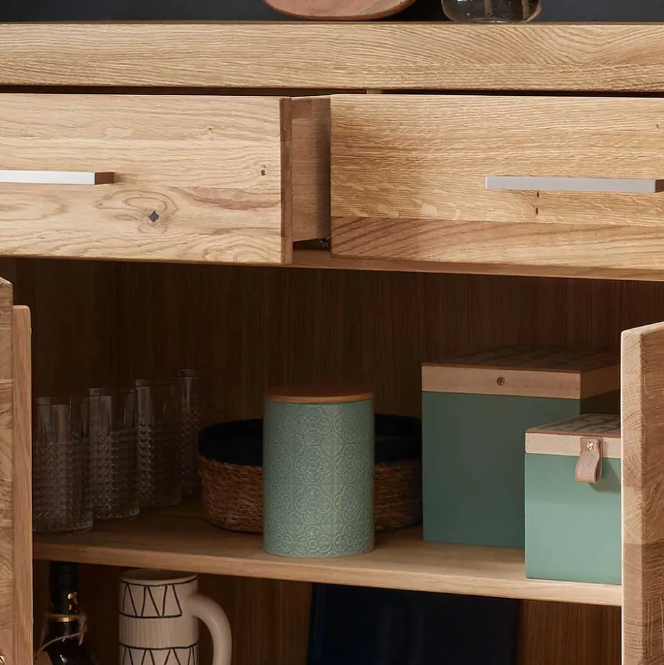 Wildeiche Sideboard Divrina
